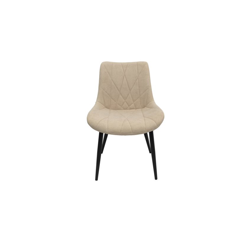 Scaun ML-1, tapitat stofa, crem