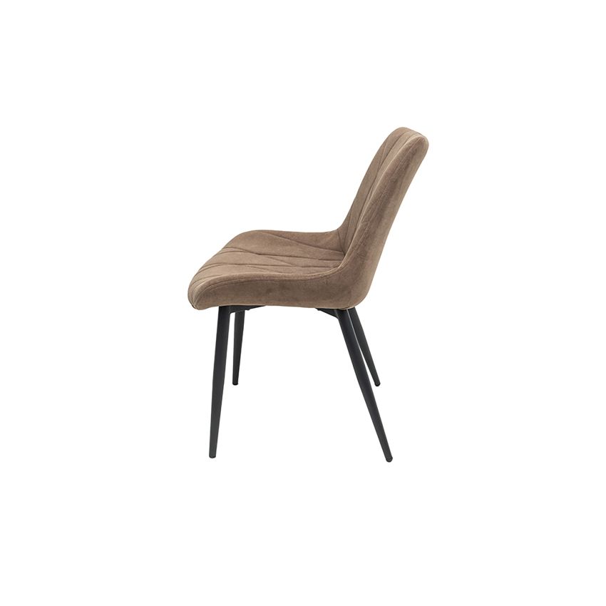 Scaun ML-1, tapitat stofa, maro