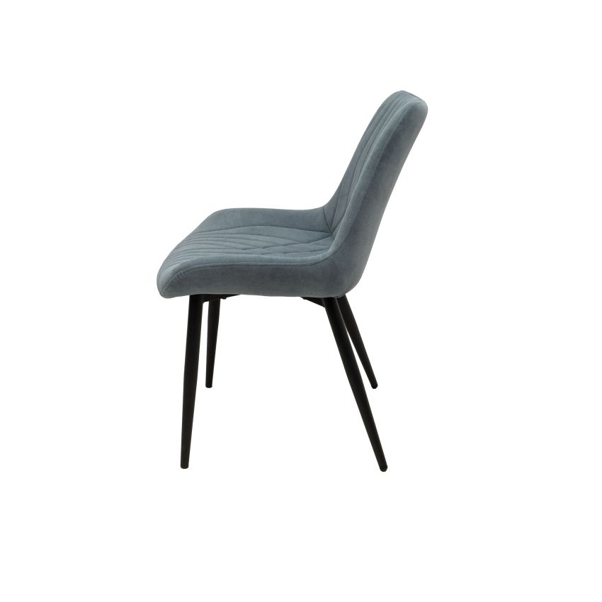 Scaun ML-2, tapitat stofa, albastru