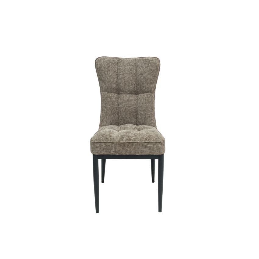 Scaun ML-3, tapitat stofa, maro