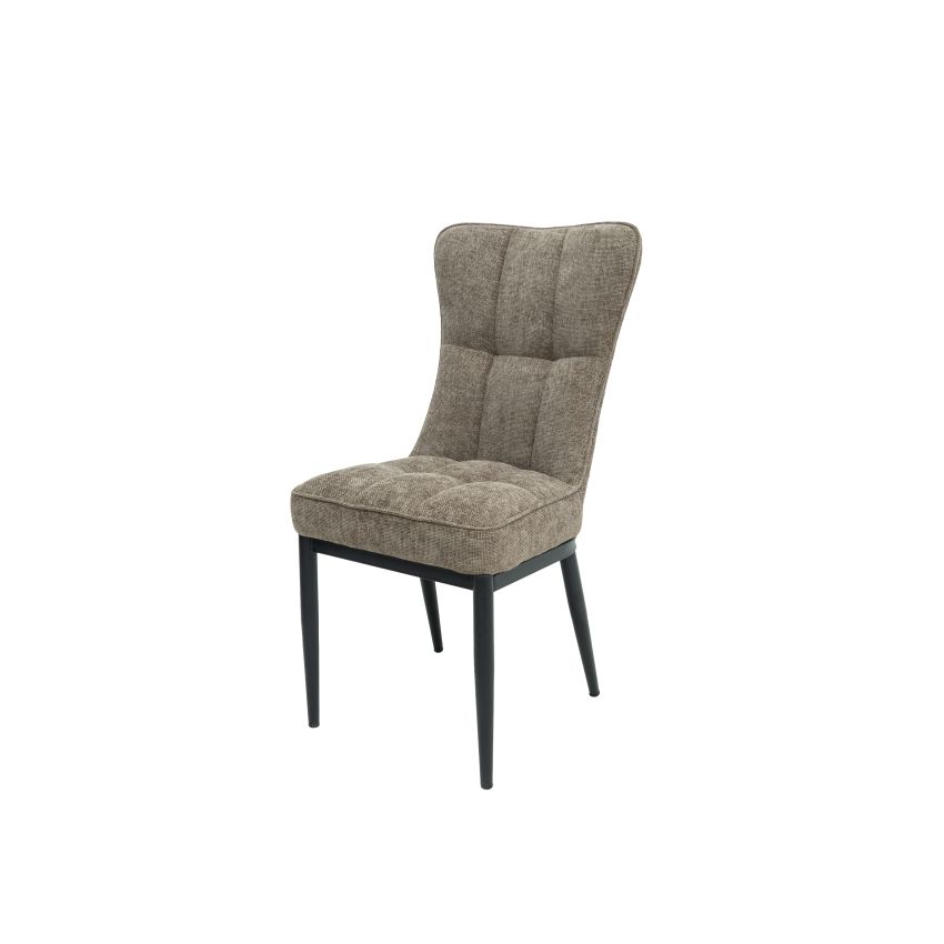 Scaun ML-3, tapitat stofa, maro