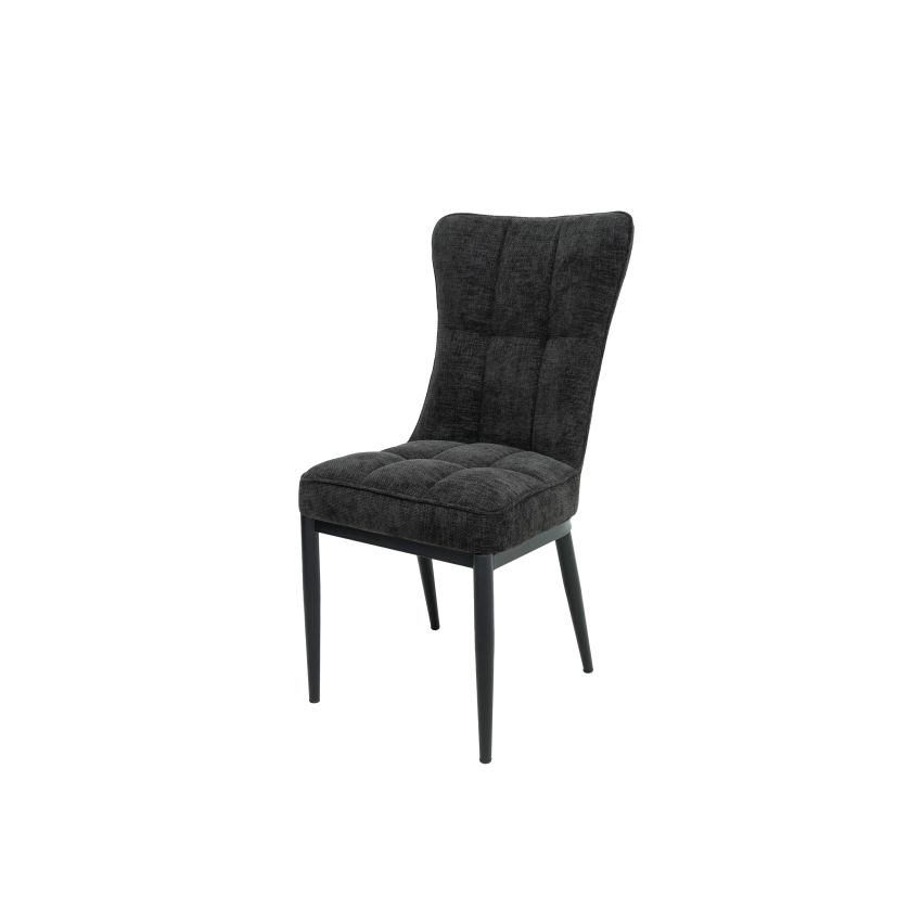Scaun ML-3, tapitat stofa, negru