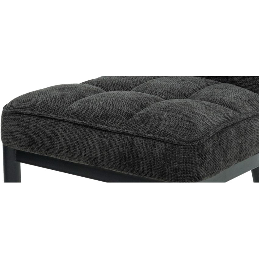 Scaun ML-3, tapitat stofa, negru
