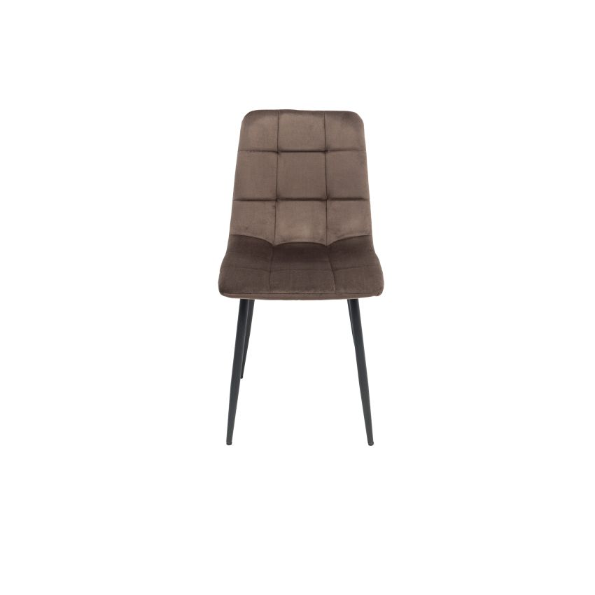 Scaun ML-4, tapitat stofa, maro