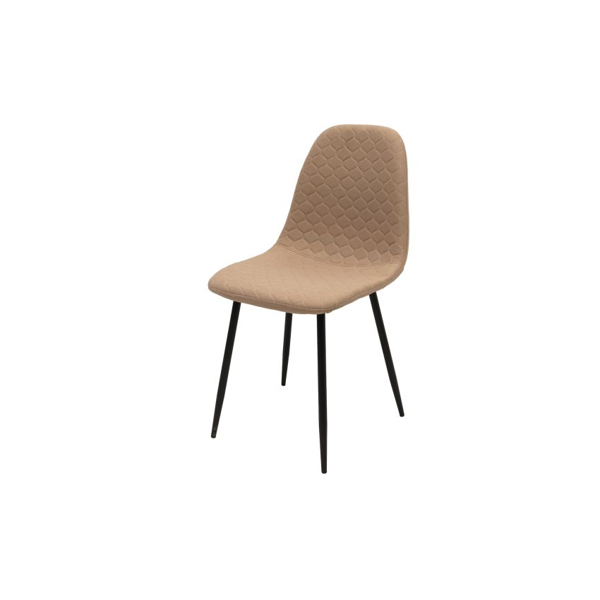 Scaun ML-6, tapitat stofa, crem
