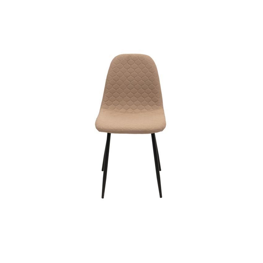 Scaun ML-6, tapitat stofa, crem