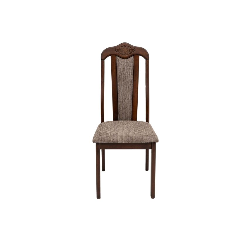 Scaun living S-225, tapitat, stejar, tapiterie bej