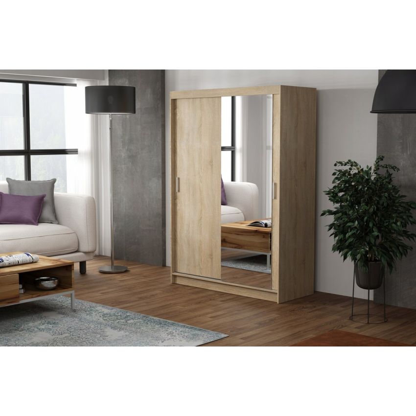 Dressing Ory, sonoma, 2 usi, cu oglinda, 150 cm