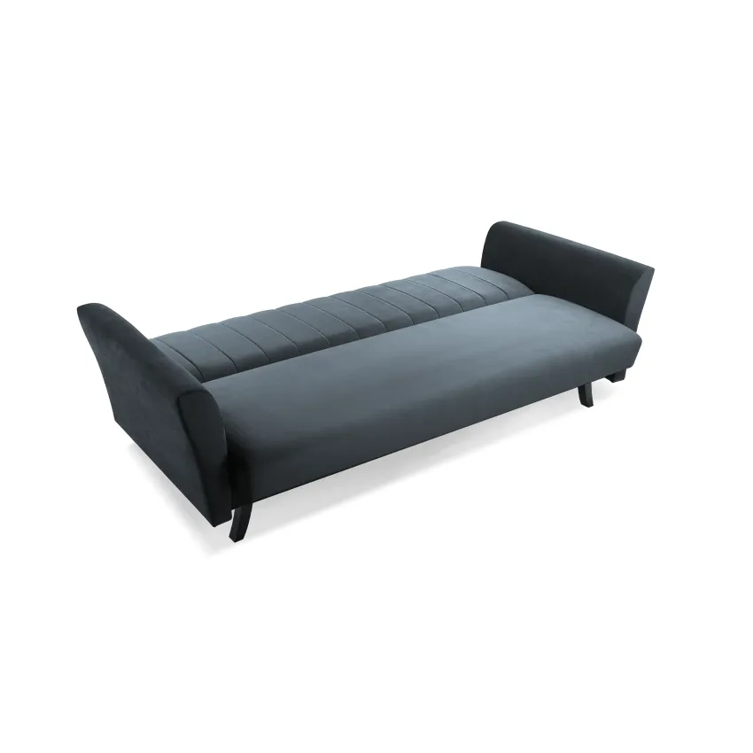 Canapea 3 locuri extensibila Linea, gri inchis