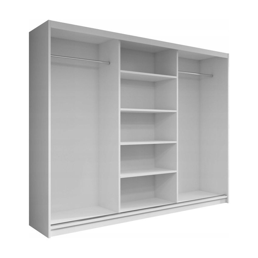 Dressing Ory, sonoma, 3 usi, cu oglinda, 250 cm