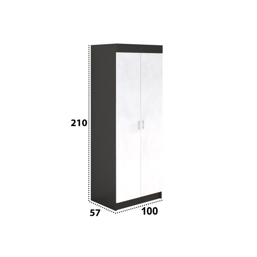 Dulap Terra 2D antracit/gri deschis