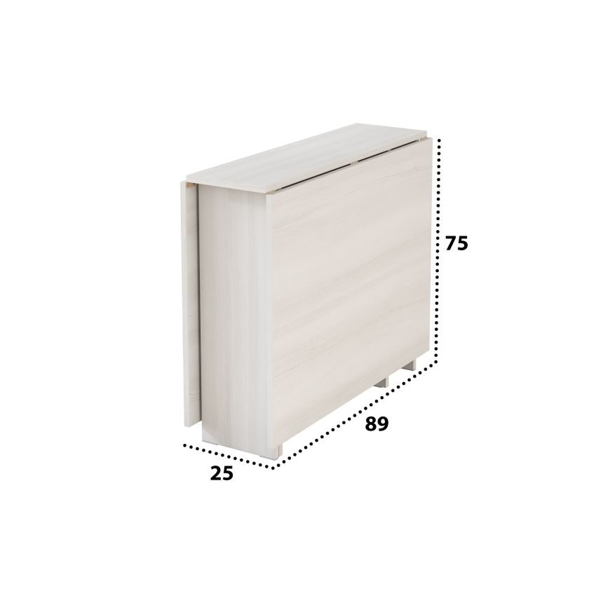Masa pliabila fold, 161x75x89 cm, alb-murdar