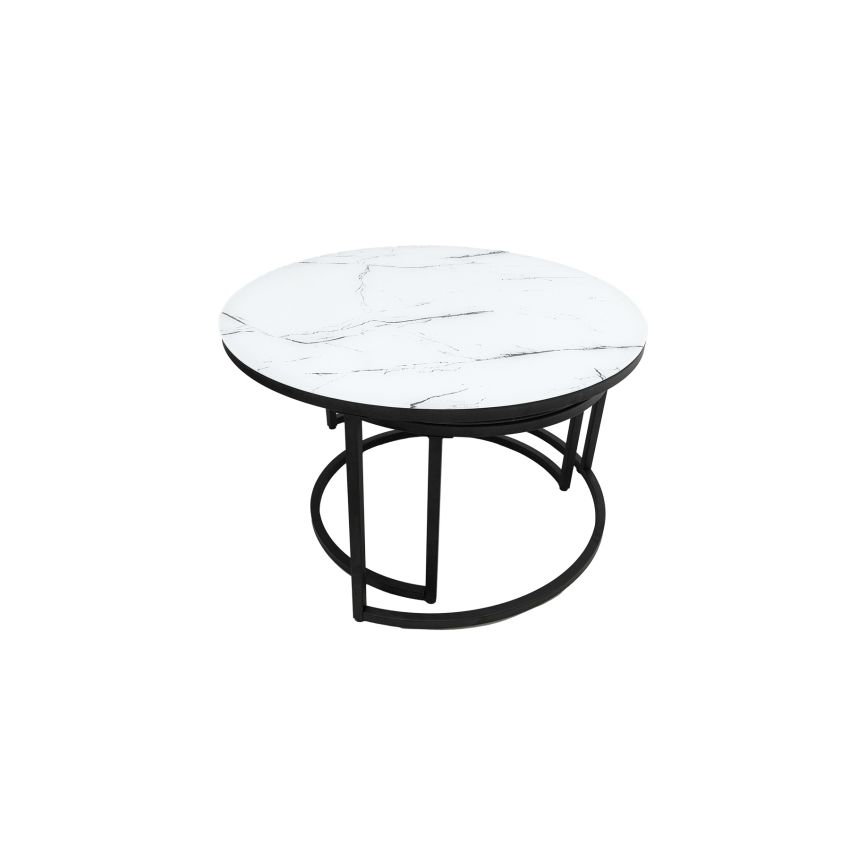 Set 2 mese cafea MC-133, 80x45 cm, sticla