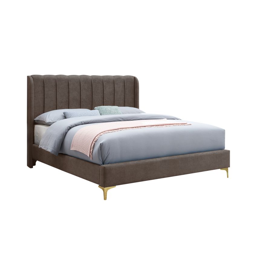 Set pat 1929, 160x200 cm, maro,  2 noptiere, comoda, oglinda