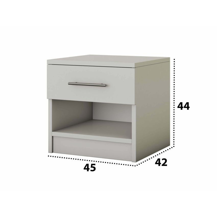 Pat 9050, 160x200, tapitat, Maro, cu 2 noptiere si comoda