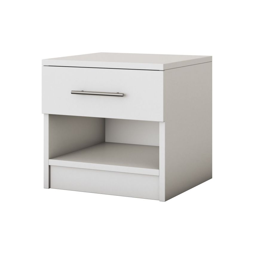 Pat 9050, 160x200, tapitat, Maro, cu 2 noptiere si comoda