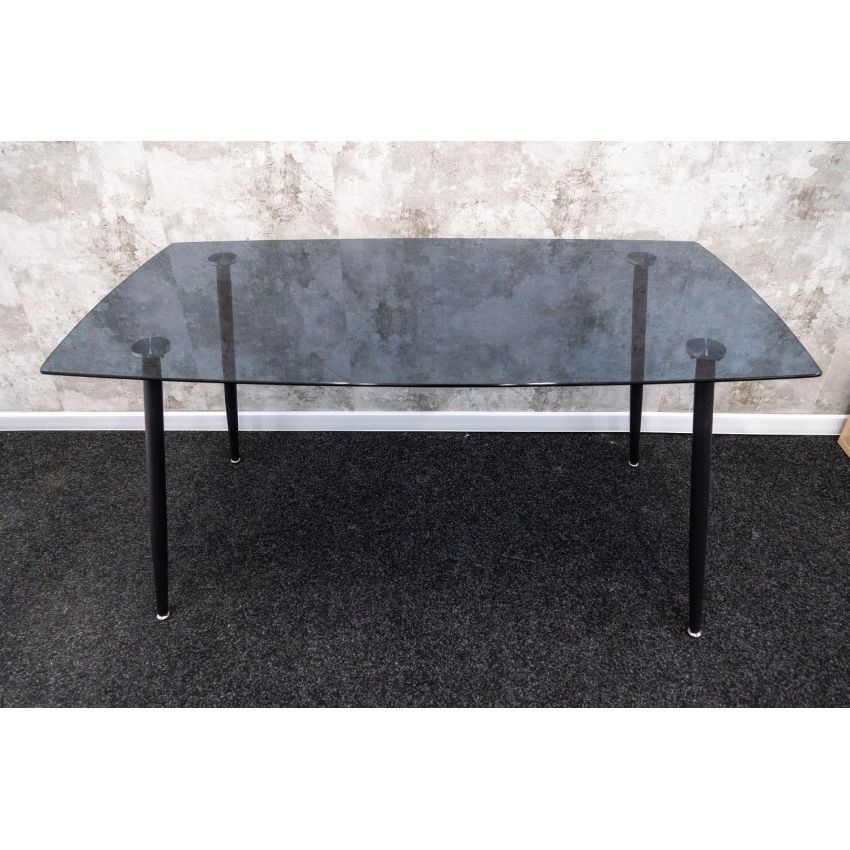 Set Masa MB-91 sticla fumurie cu 4 scaune HT2 GRI