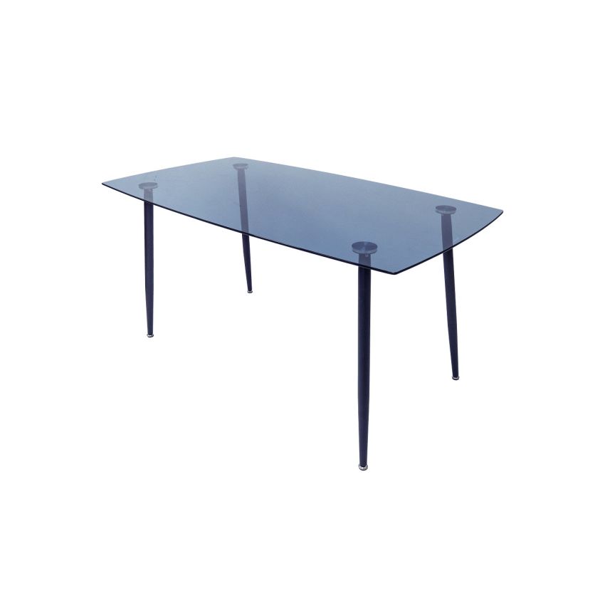 Set Masa MB-91 sticla fumurie cu 4 scaune HT2 ALBASTRU