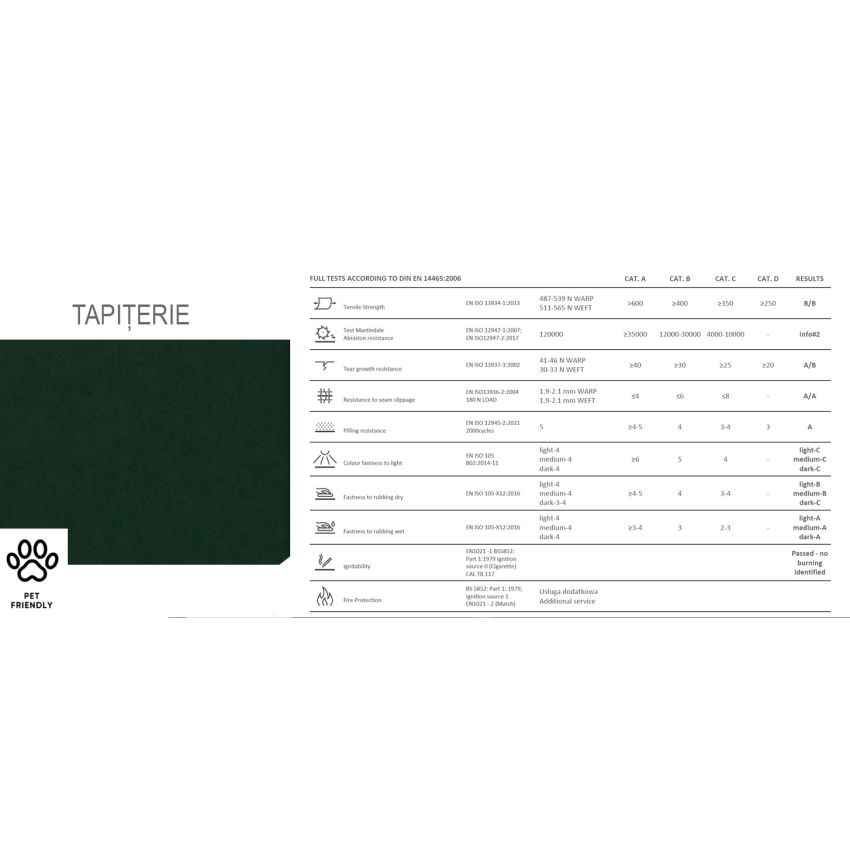 Pat Cozy, 140x200 cm, verde, suport saltea din PAL