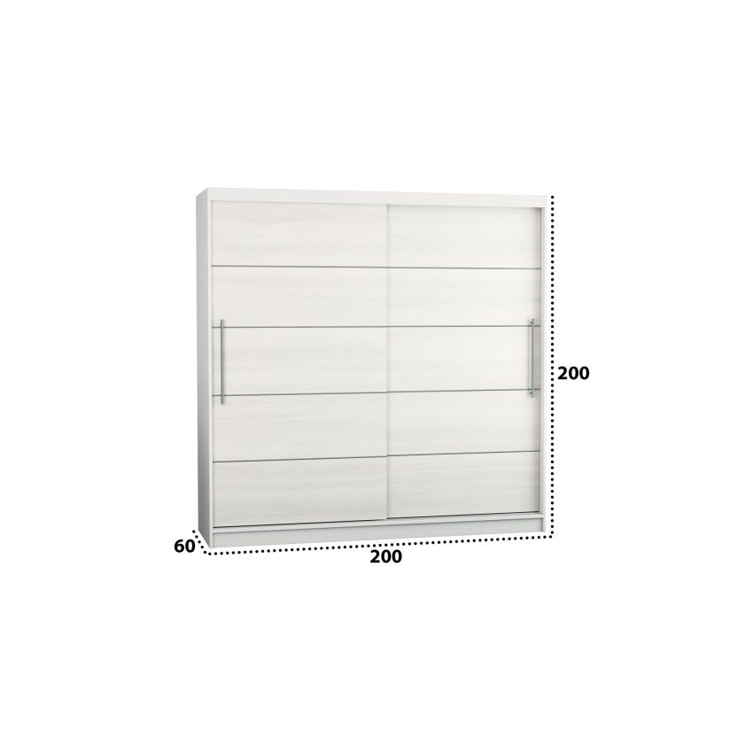 Dressing Sara, 200x200x60 cm, Alb/Pin