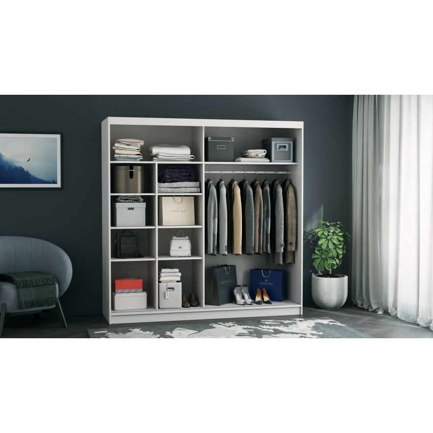 Dressing Ina, 150x200x60 cm, Alb/Pin
