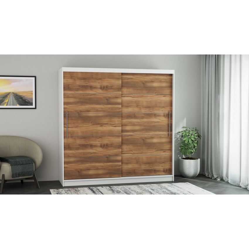 Dressing Ina, 150x200x60 cm, Alb/Nuc