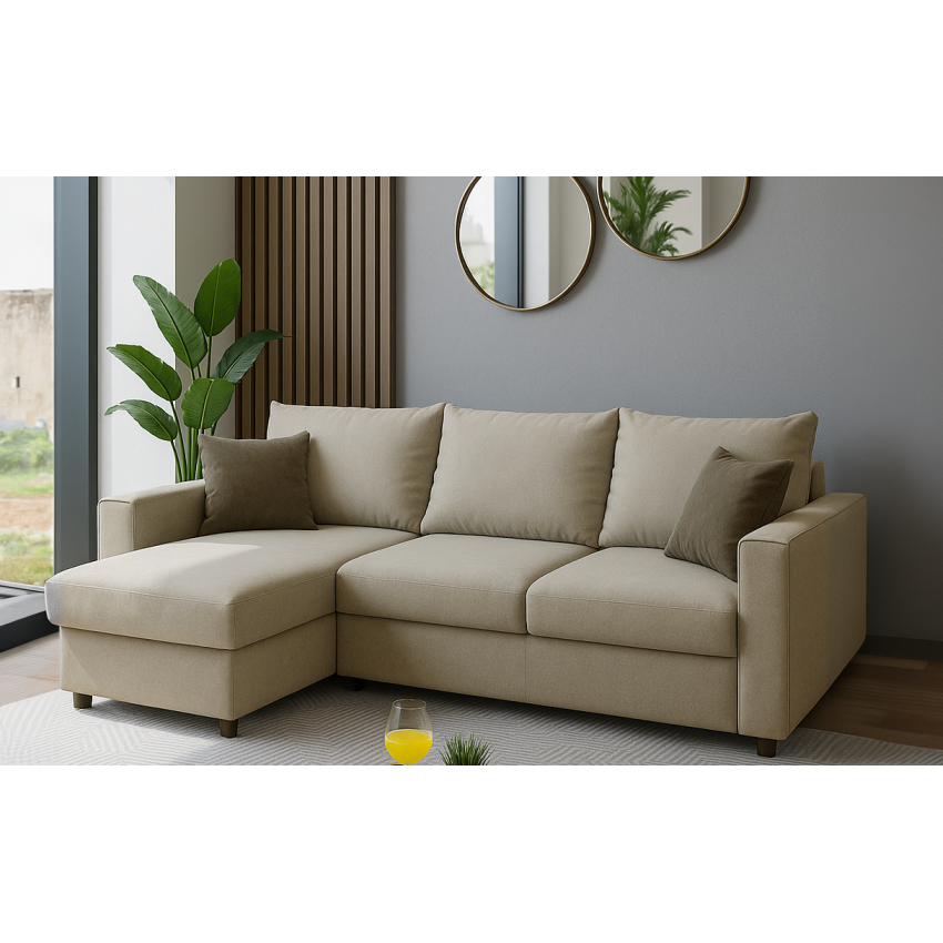Coltar extensibil Nice, cu spatiu depozitare, gri