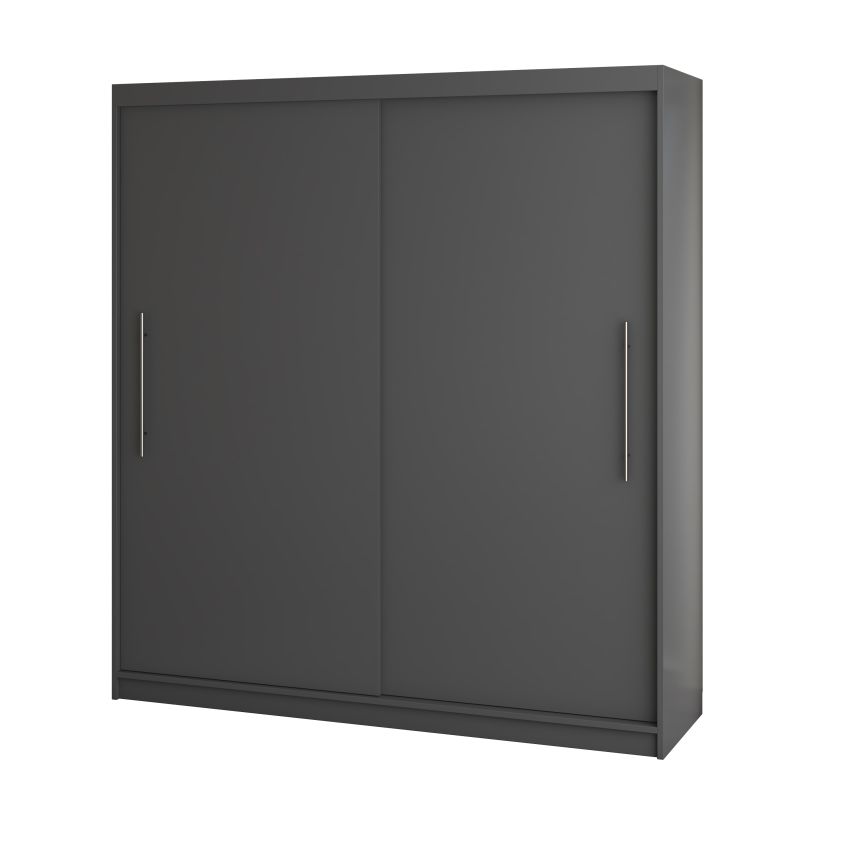 Dressing Radu fara oglinda, 180x200x61 cm, gri antracit