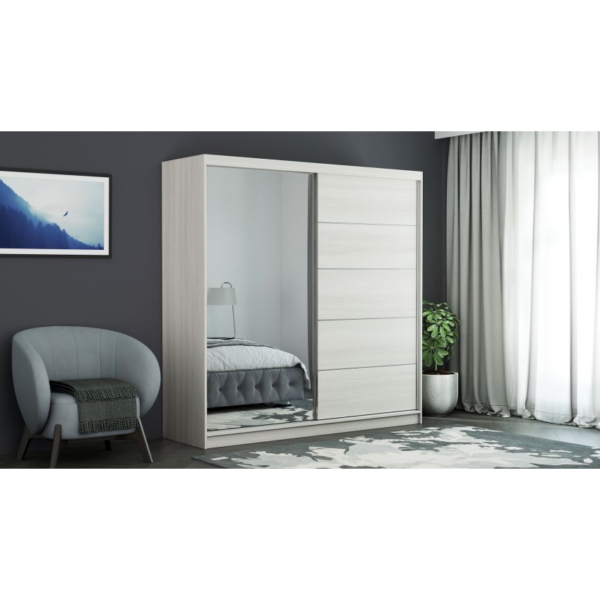 Dressing Ina, cu oglinda, 150x200x60 cm, Pin