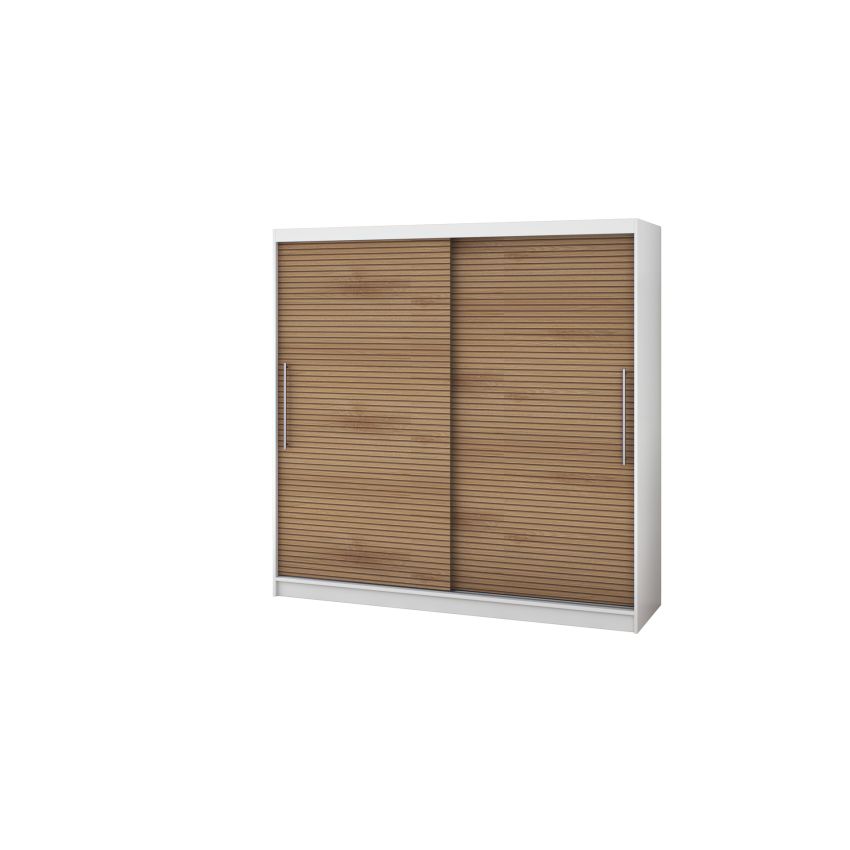 Dressing Rafi, 200x200x60 cm, alb/stejar