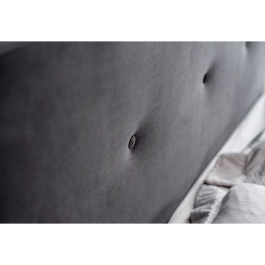 Pat Bergen cu somiera, 160x200 cm, gri