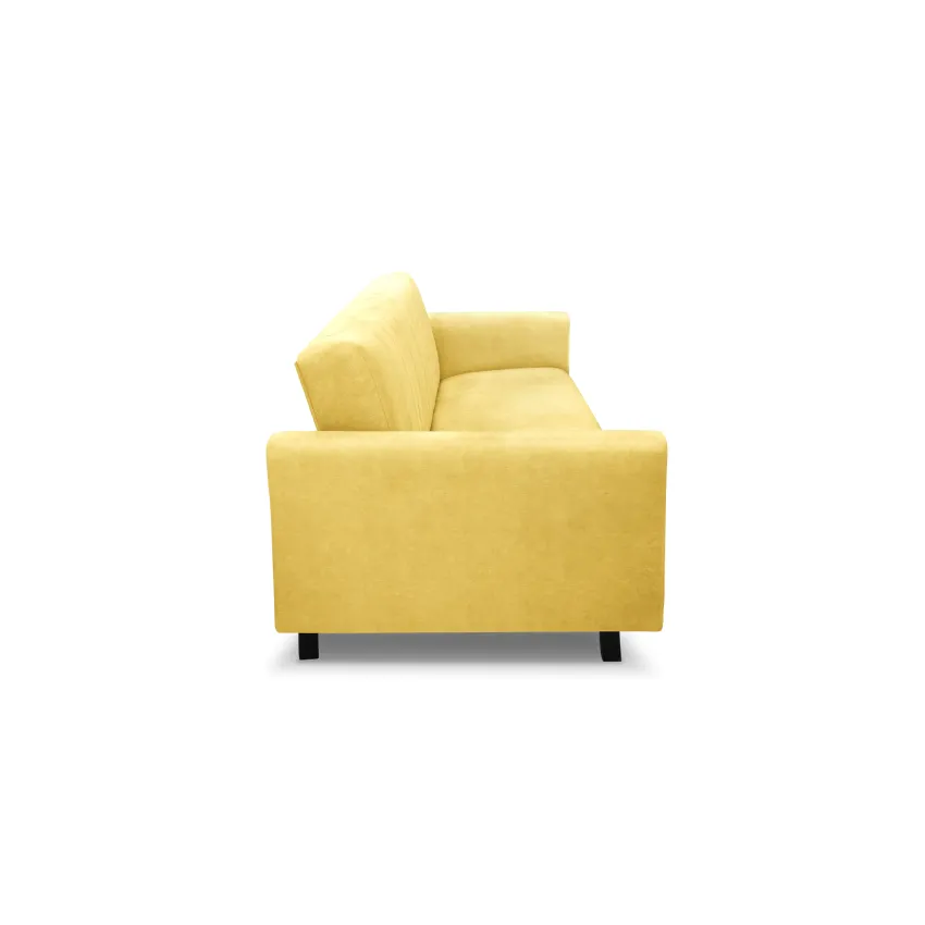 Canapea 3 locuri extensibila Linea, galben