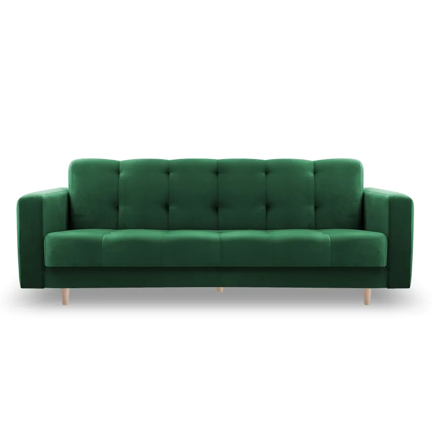 Canapea 3 locuri extensibila Lizbon, verde