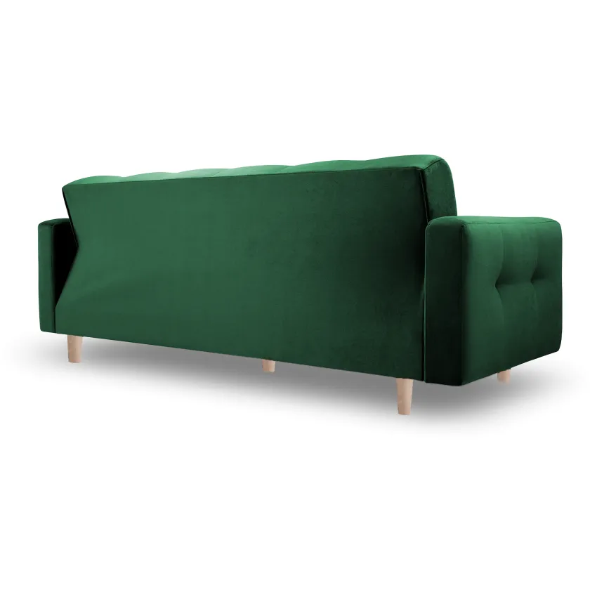 Canapea 3 locuri extensibila Lizbon, verde
