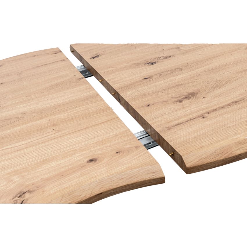 Set masa extensibila 160/220x90 cm MB-94, cu 8 scaune tapitate ML-5 maro