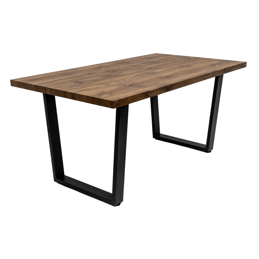 Set masa 160x90 cm MB-95, cu 6 scaune tapitate S-153 grena