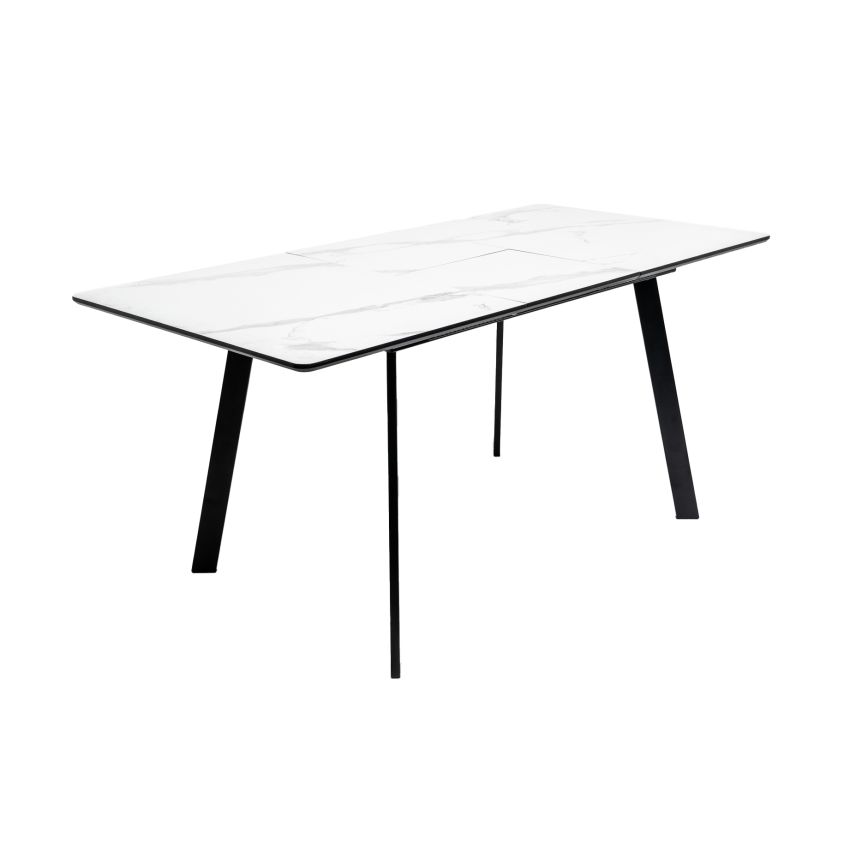 Set masa MBS-96 alb, cu 4 scaune tapitate ML-4 gri