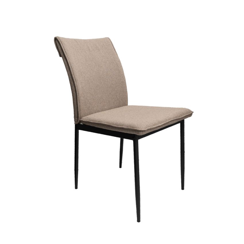 Set masa MBS-42 sonoma, 140x80cm, cu 6 scaune tapitate bej