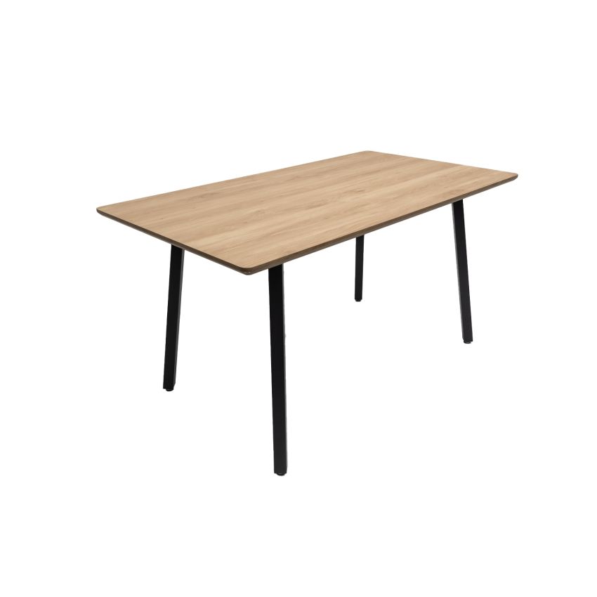 Set masa MBS-42 sonoma, 140x80cm, cu 6 scaune tapitate bej