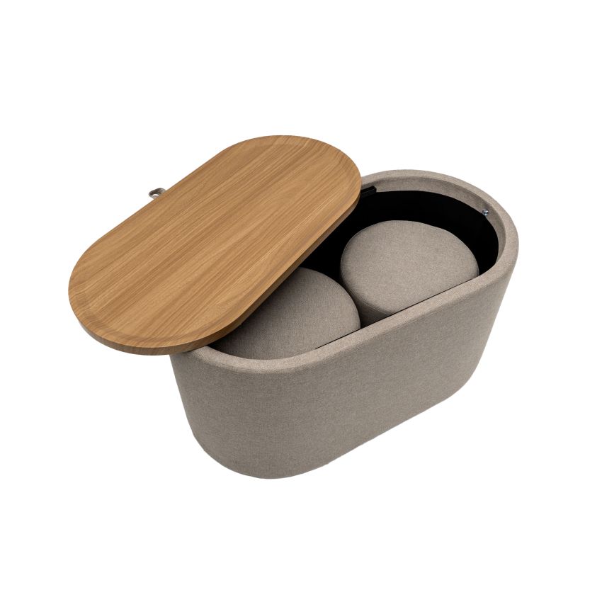 Set masa cafea cu 2 tabureti, MC-141, bej