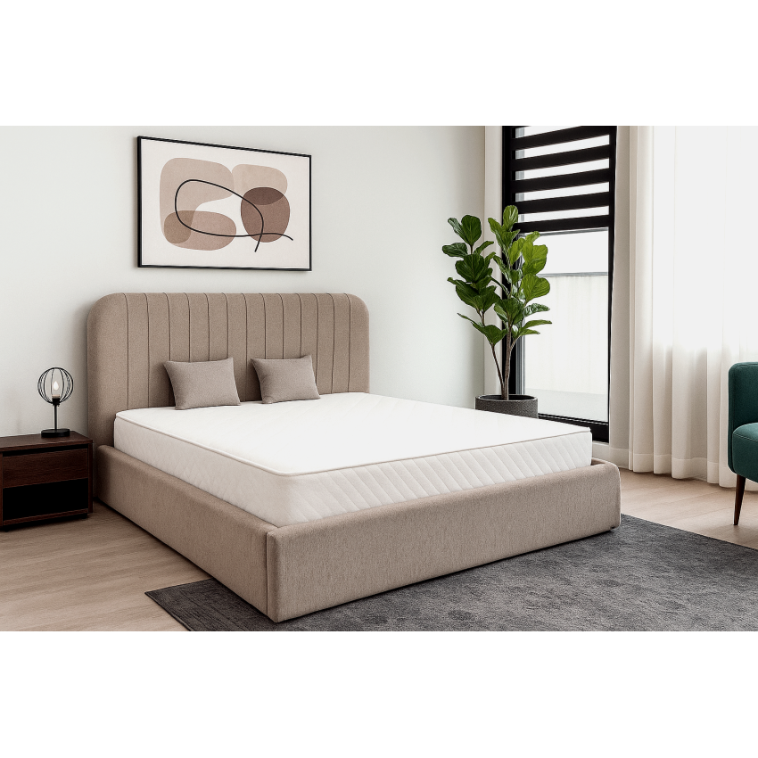 Pat 9167G, 160x200 cm, somiera rabatabila, cappuccino