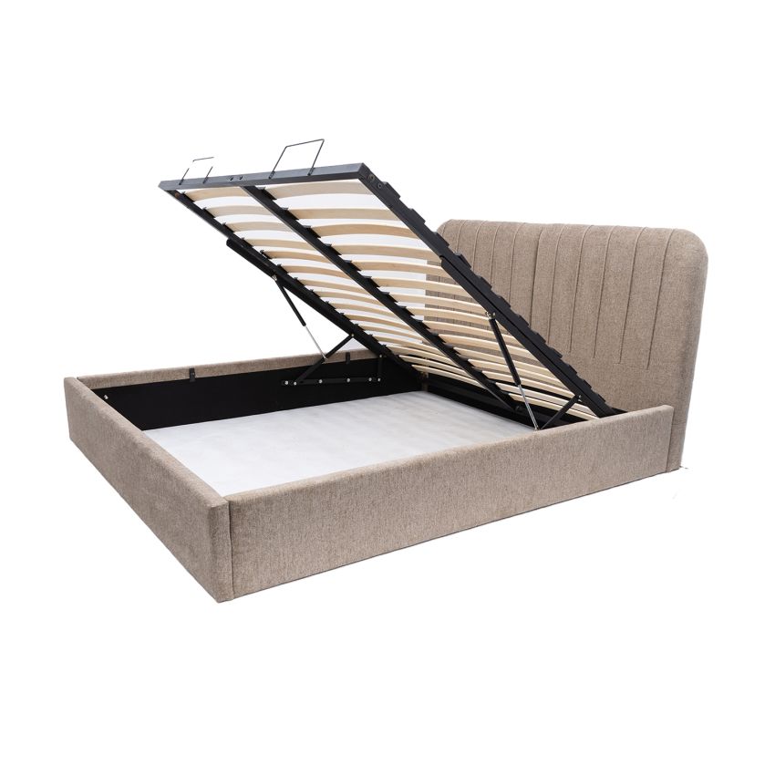 Pat 9167G, 160x200 cm, somiera rabatabila, cappuccino