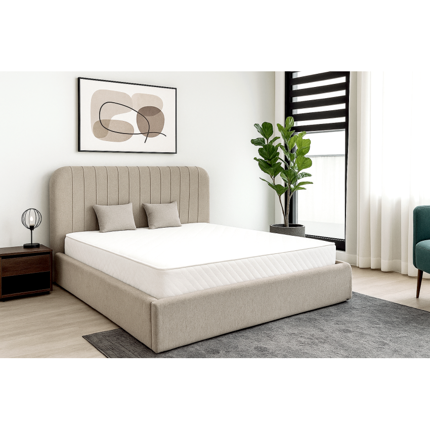 Pat 9167G, 160x200 cm, somiera rabatabila, cappuccino