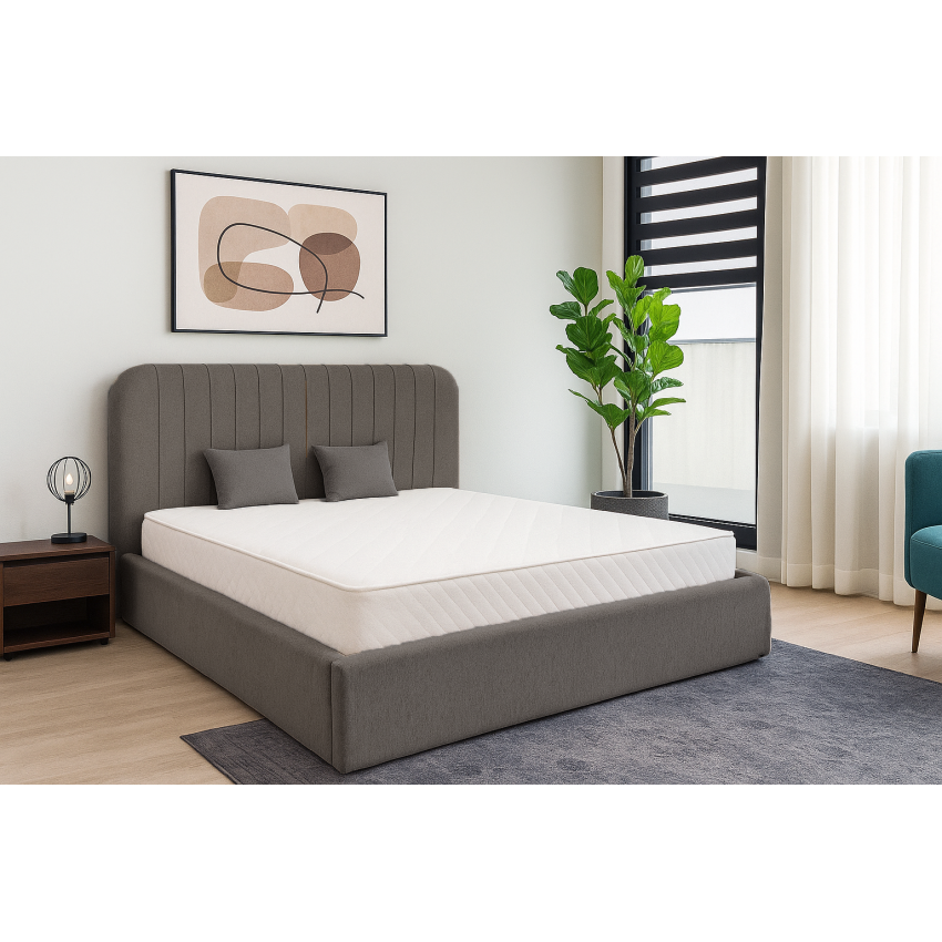 Pat 9167G, 160x200 cm, somiera rabatabila, gri