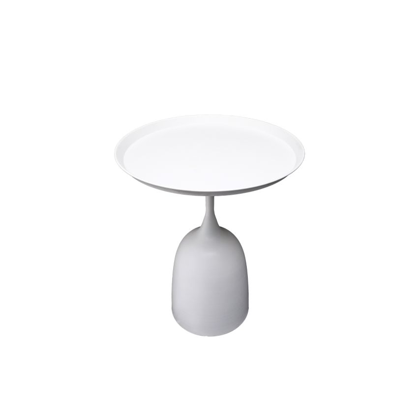 Masa cafea MC-145, 50x60 cm, alb, metalica