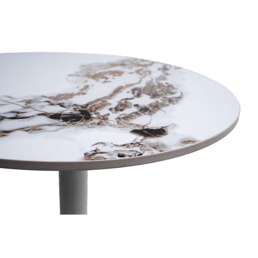 Masa cafea MC-146, 50x52 cm, alb, ceramica