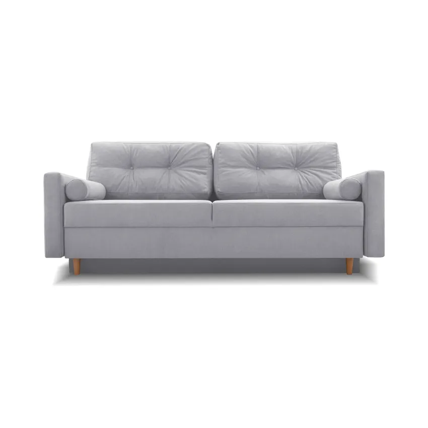 Canapea 3 locuri extensibila Pastella, gri deschis