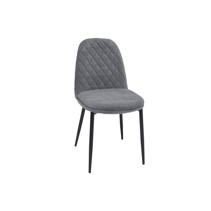 Scaun XS-2, tapitat stofa, gri deschis