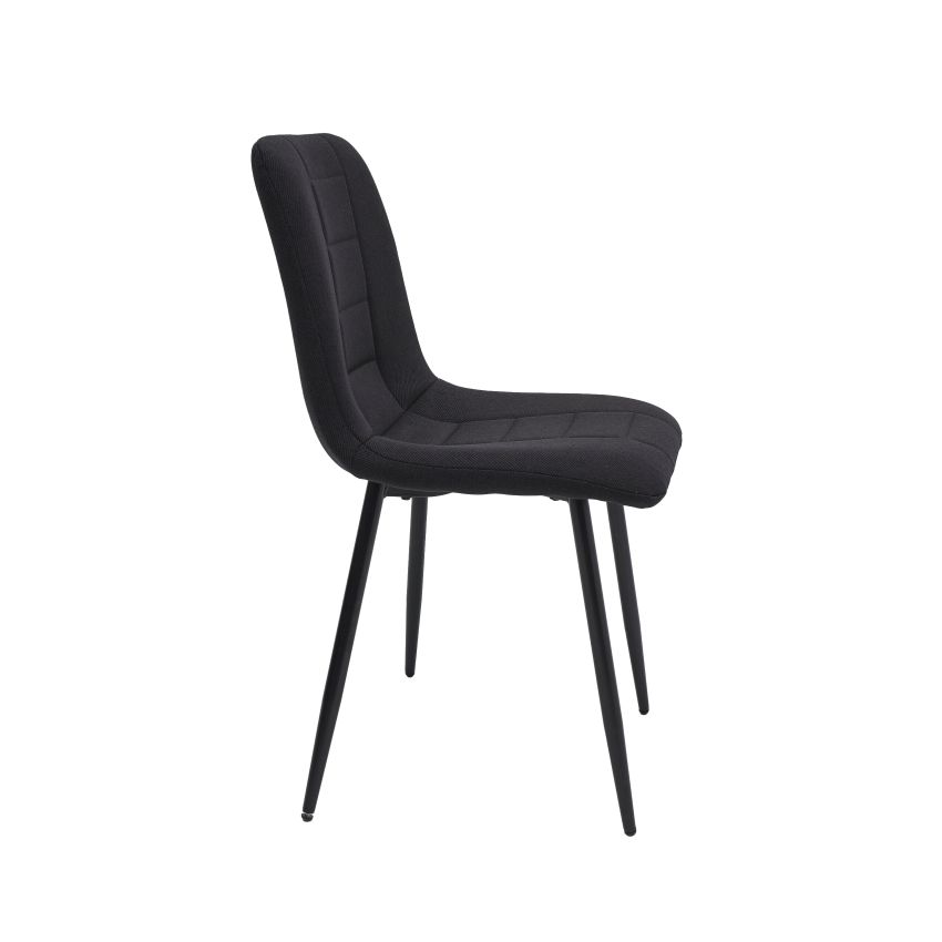 Scaun rotativ XS-4, tapitat stofa, negru