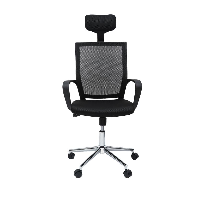 Scaun birou S-231, negru, mesh textil